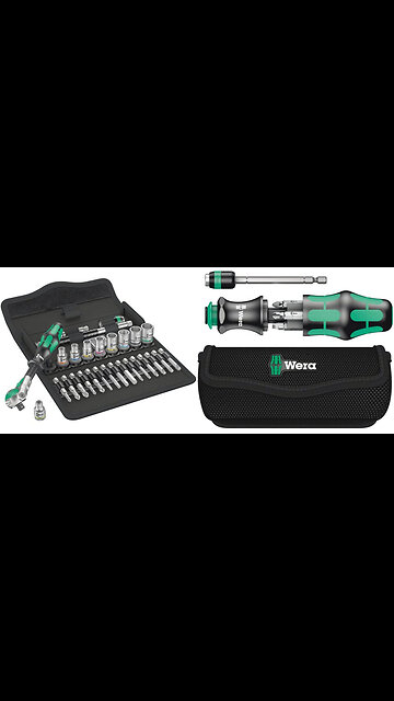 Wera 8100 SA 6 Zyklop Metric Ratchet Set + Kraftform Kompakt Screwdriver Set
