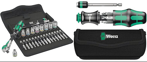 Wera 8100 SA 6 Zyklop Metric Ratchet Set + Kraftform Kompakt Screwdriver Set