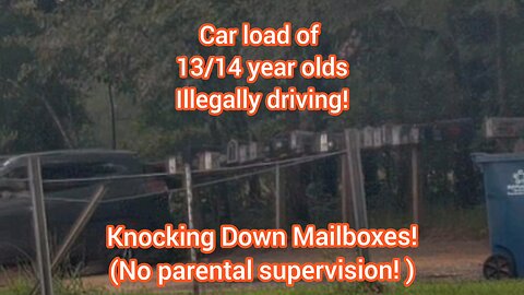 Underage girls (14) illegally driving, tore down mailboxes, harassing other neighborhood kids etc
