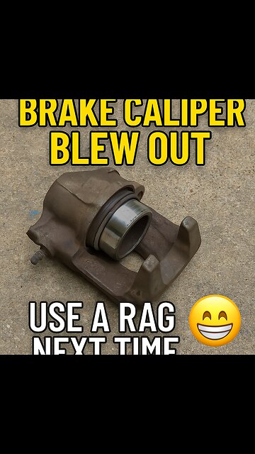 This Brake Caliper BLEW OUT 💥💨 Use a Rag Next Time 😅