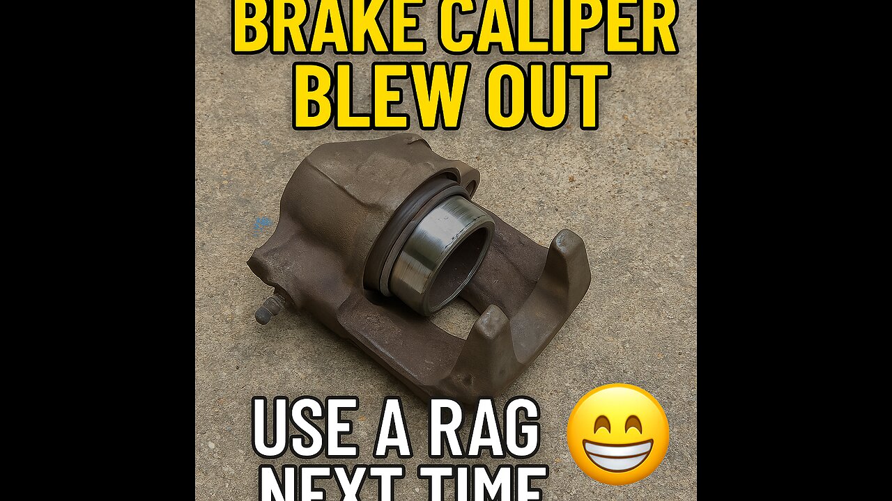 This Brake Caliper BLEW OUT 💥💨 Use a Rag Next Time 😅