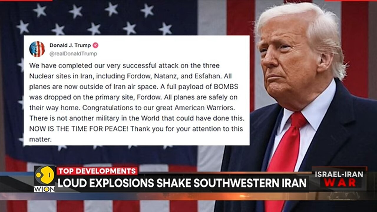 BREAKING | US Strikes Iran: Three Nuclear Facilities Including Fordow Bombed | Israel-Iran War