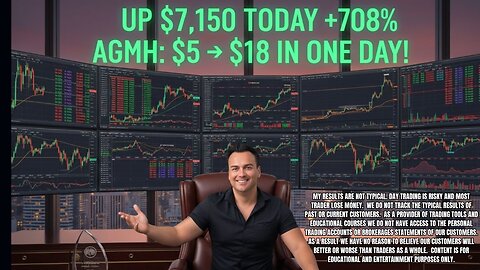 Made $7,150 in ONE DAY Trading a 708% Runner (AGMH $5 → $18)