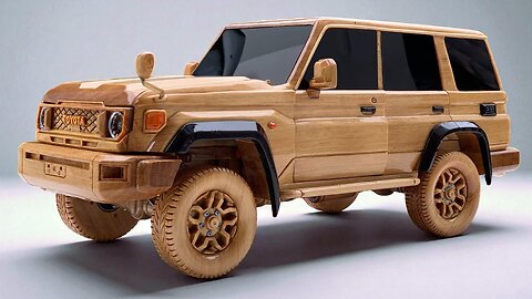 Incredible Wood Art: A Toyota Land Cruiser Like No Other