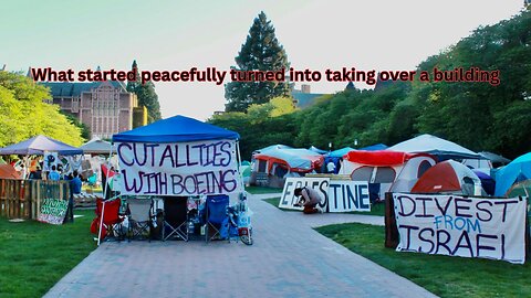 Protesters take over U of Washington building on 5-5-25 and police take it back