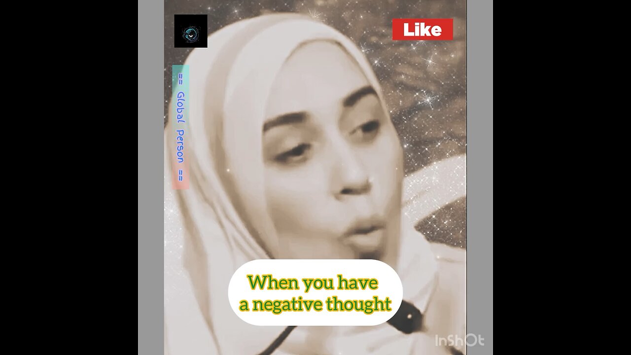 Thinking negatively is like having a robbery lurking in your head