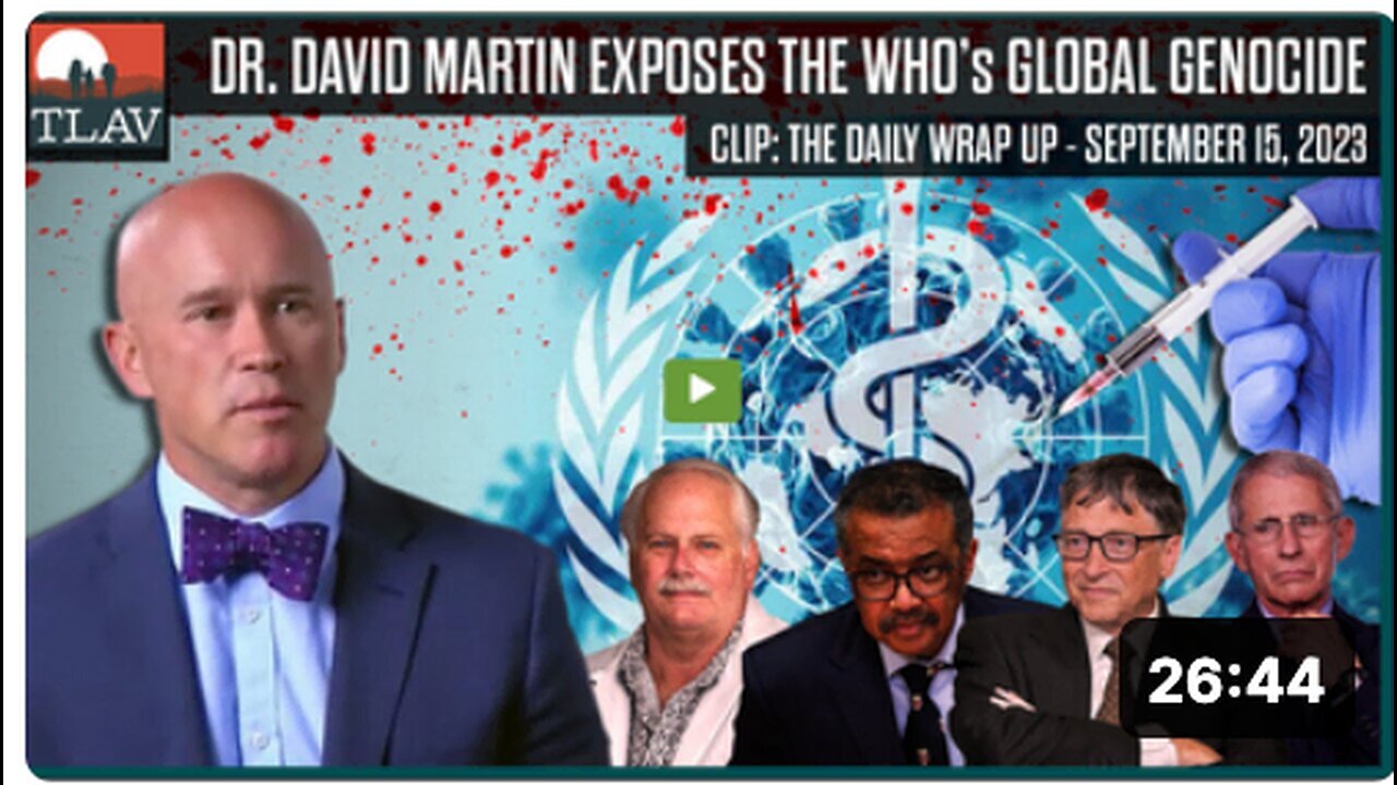 "Unveiling the Truth: Dr. David Martin's Revelations on WHO's Alleged Global Genocide"