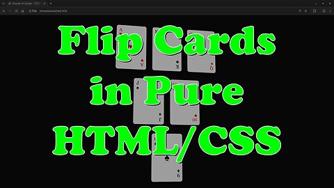 Build Rotating Playing Cards with Pure HTML & CSS – No JavaScript Needed!