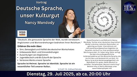 💥🎤Vortrag von Nancy Mandody zum Thema: Deutsche Sprache, unser Kulturgut💥