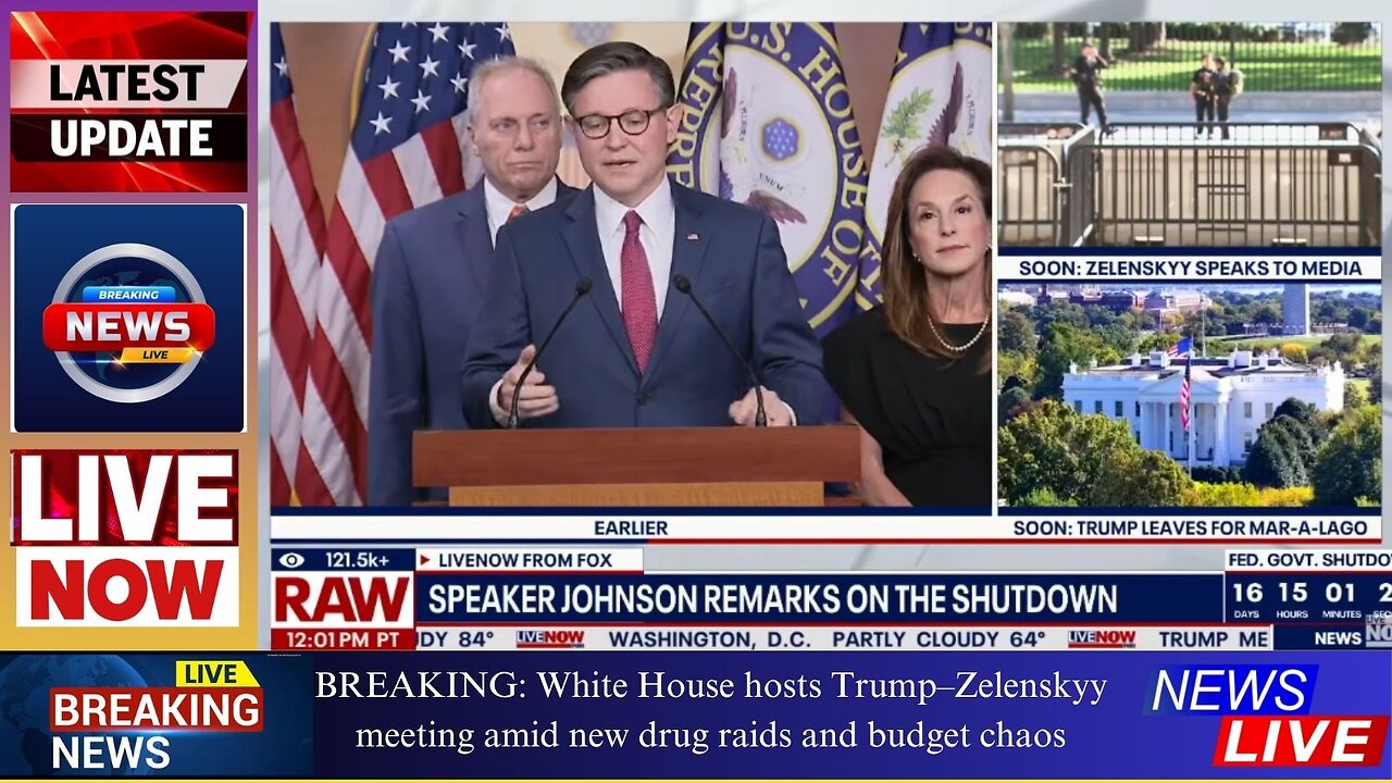 BREAKING: White House hosts Trump–Zelenskyy meeting amid new drug raids and budget chaos #News