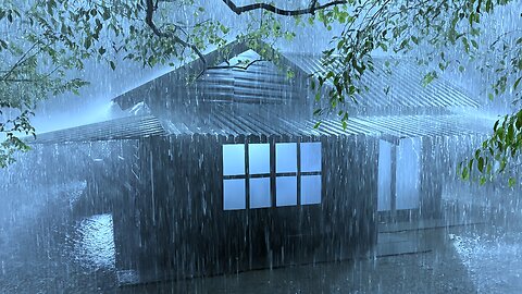 Bring Back Sleep with Endless Heavy Rain & Thunder Roaring on the Rickety Roof in the Magical Night