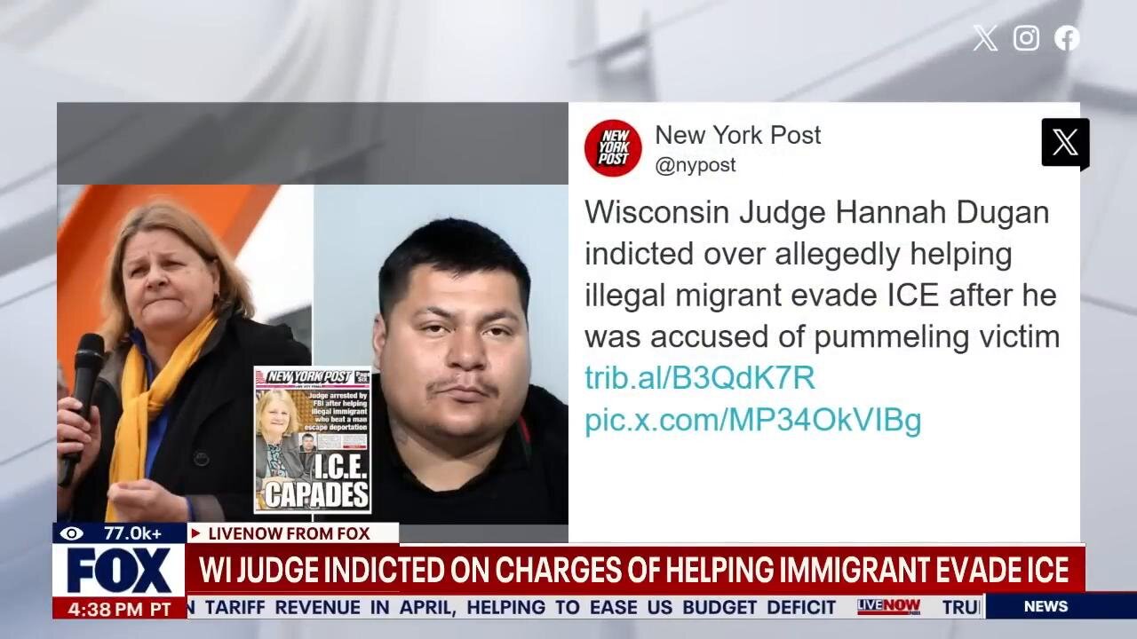 Wisconsin judge Hannah Dugan indicted on charges of helping an immigrant evade ICE