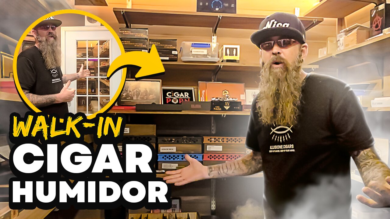 My Home Built Walk-In Cigar Humidor Tour | Cigar Prop