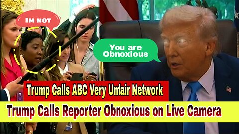 Trump Calls Reporter Obnoxious on Live Camera! #trump