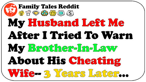My Husband Left Me After I Tried To Warn My Brother-In-Law About His Cheating Wife- 3 Years Later...