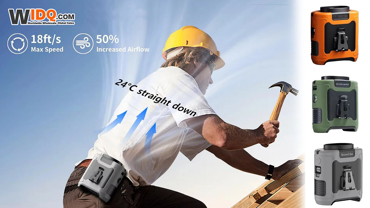 🌬️ 3-in-1 Portable Neck & Waist Fan – Stay Cool Anywhere! 🔥