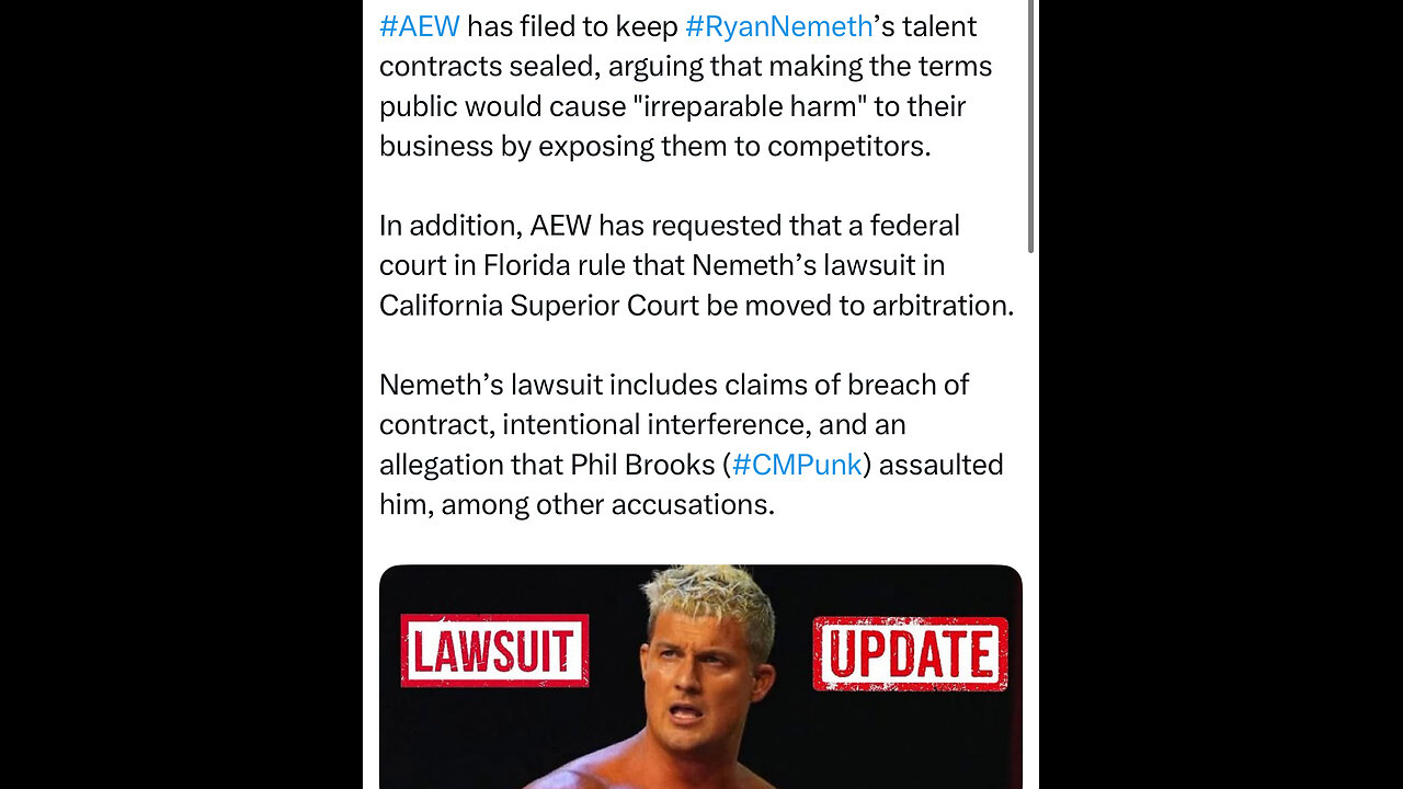 AEW Hiding Ryan Nemeth's Contract? What Are They Afraid Of?! #shorts