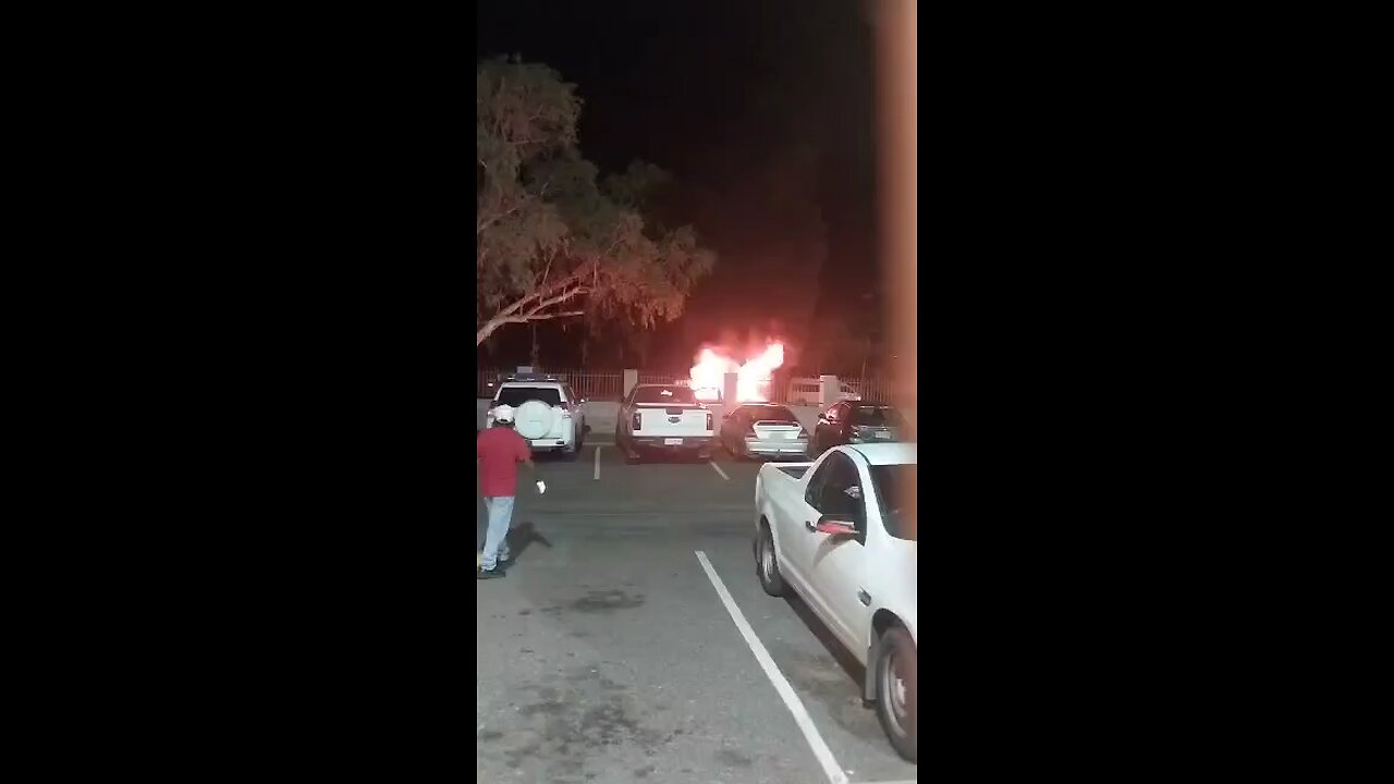 Car set alight Alice Springs