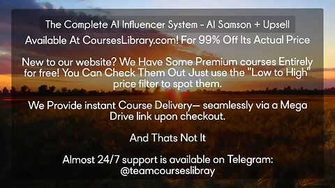 (courseslibrary.com)The Complete AI Influencer System - AI Samson + Upsell Course download
