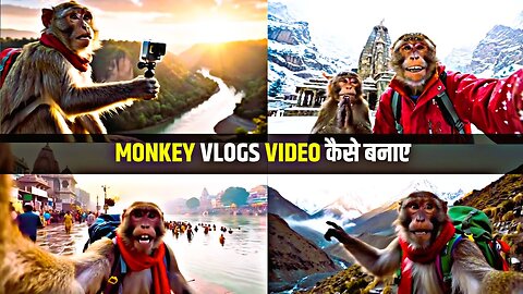 ai monkey vlogs video kaise banaye | how to make monkey vlog with ai | ai vlog video kaise banaye