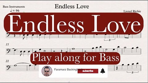 Endless Love - Lionel Richie | Play along for Bass Instruments