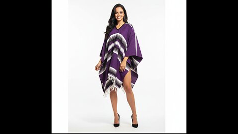 💜 PURPLE 💜🦃🍾🌲🌨️🎇☃️Sharpshooter Clint Eastwood Style Western Party Diamond Design Poncho🦃🍾🌲🌨️🎇☃️💜