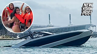 $4M Lamborghini yacht sinks off Miami Beach, stranding 30-plus influencers