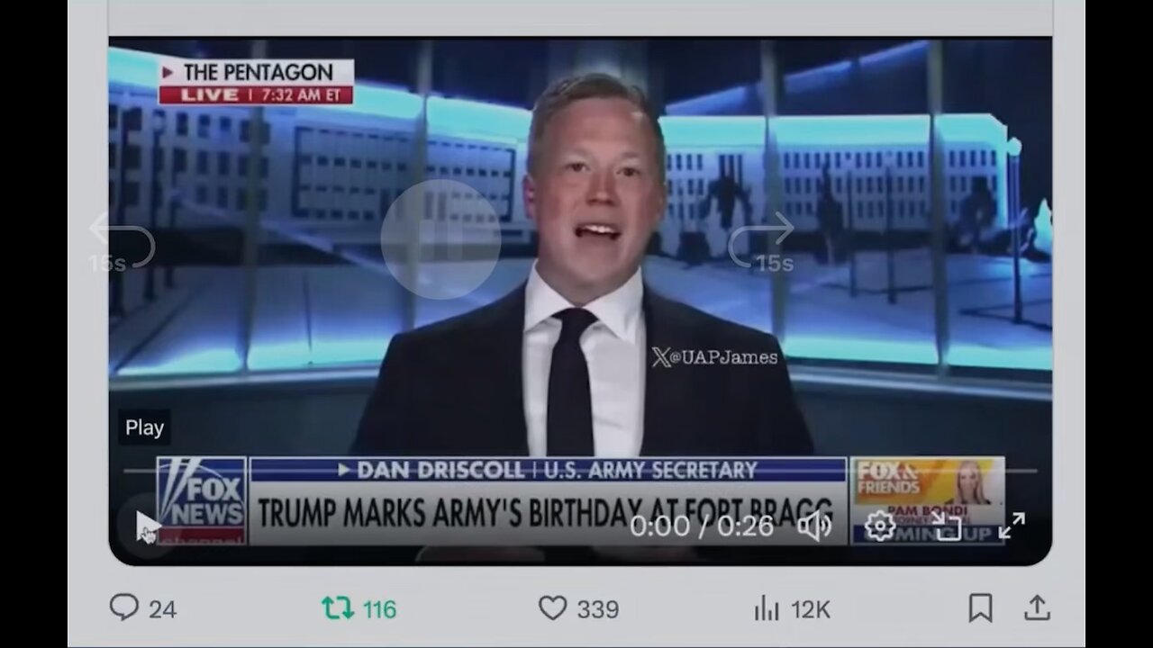 US Army Secretary, “I just spoke to an astronaut on the moon who is a soldier fighting a war.”