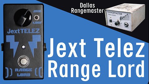 Jext Telez ⚡️ Range Lord 🤴🏻 Blue Tip Black Glass OC44 🎸 Dallas Rangemaster 🇺🇸 Demonstration 🎼Guitar