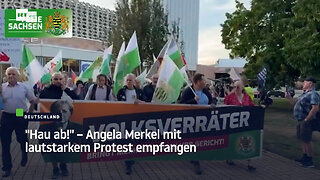 "Hau ab!" – Angela Merkel mit lautstarkem Protest empfangen