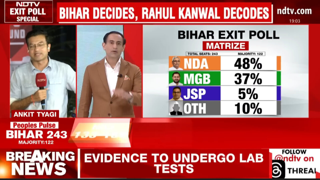 Bihar Election 2025 Exit Poll video Bihar Exit Poll LIVE | NDTV Exit Poll | Bihar Election