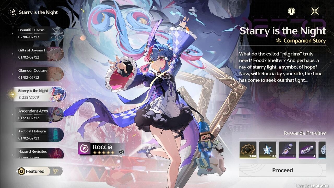 Starry is the Night is a Companion Story of Roccia - Wuthering Waves (WuWa) - Version 2.0