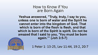 How to Know if Your are Born Again!