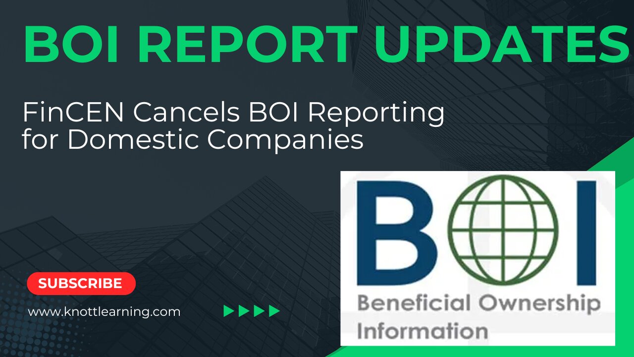 FinCEN Removes BOI Reporting for U.S. Companies
