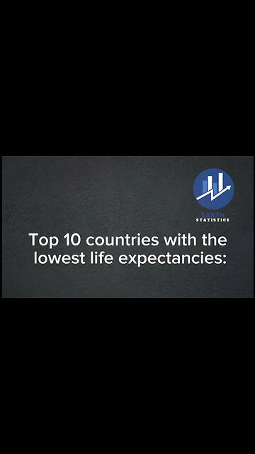 Top 10 countries with the lowest life expectancies...