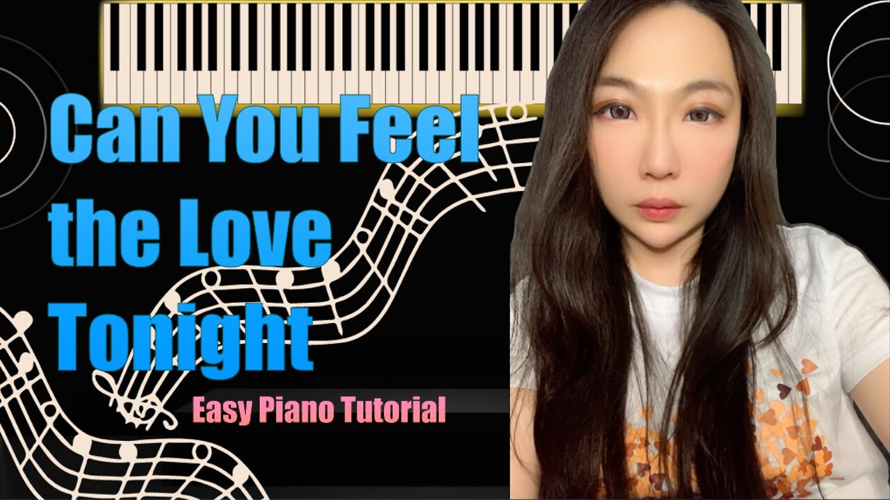 Can You Feel the Love Tonight PIANO | Easy Slow Tutorial