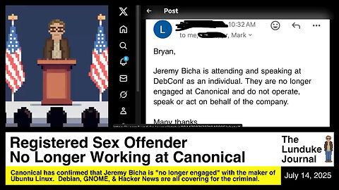 Registered Sex Offender No Longer Working at Canonical