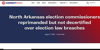 8.9.25 News Update: paper ballots victory, AR Police & illegals, AR prison to nowhere, Fed Judges