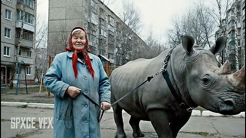 Rhinoceros 15 years LIVES with grandma!