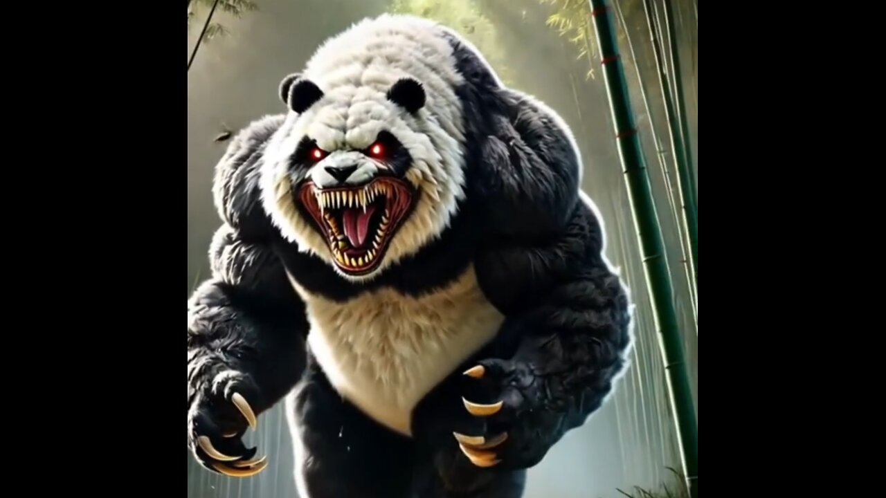 "When a Panda merges with a Dinosaur, a new monster is born! ⚡🦖🐼 Can you handle this beast? 😈🔥"