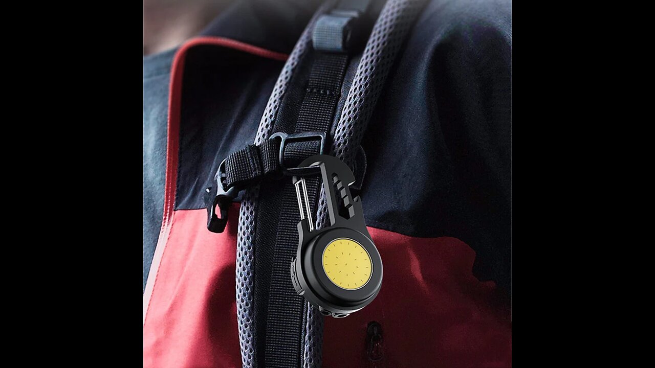 Portable Rechargeable Multifunction Light on Keyring, with Screwdriver, Window Breaker, BottleOpener