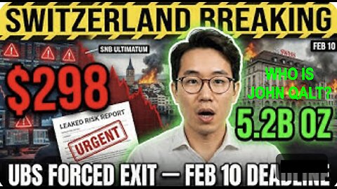 SWITZERLAND COLLAPSING: UBS $298 Silver Crisis (I Have Risk Report: Must Exit 5.2B Oz By Feb 10)