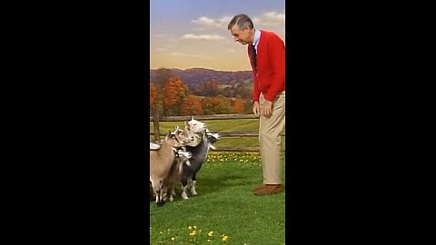 Mr. Rogers scares goats