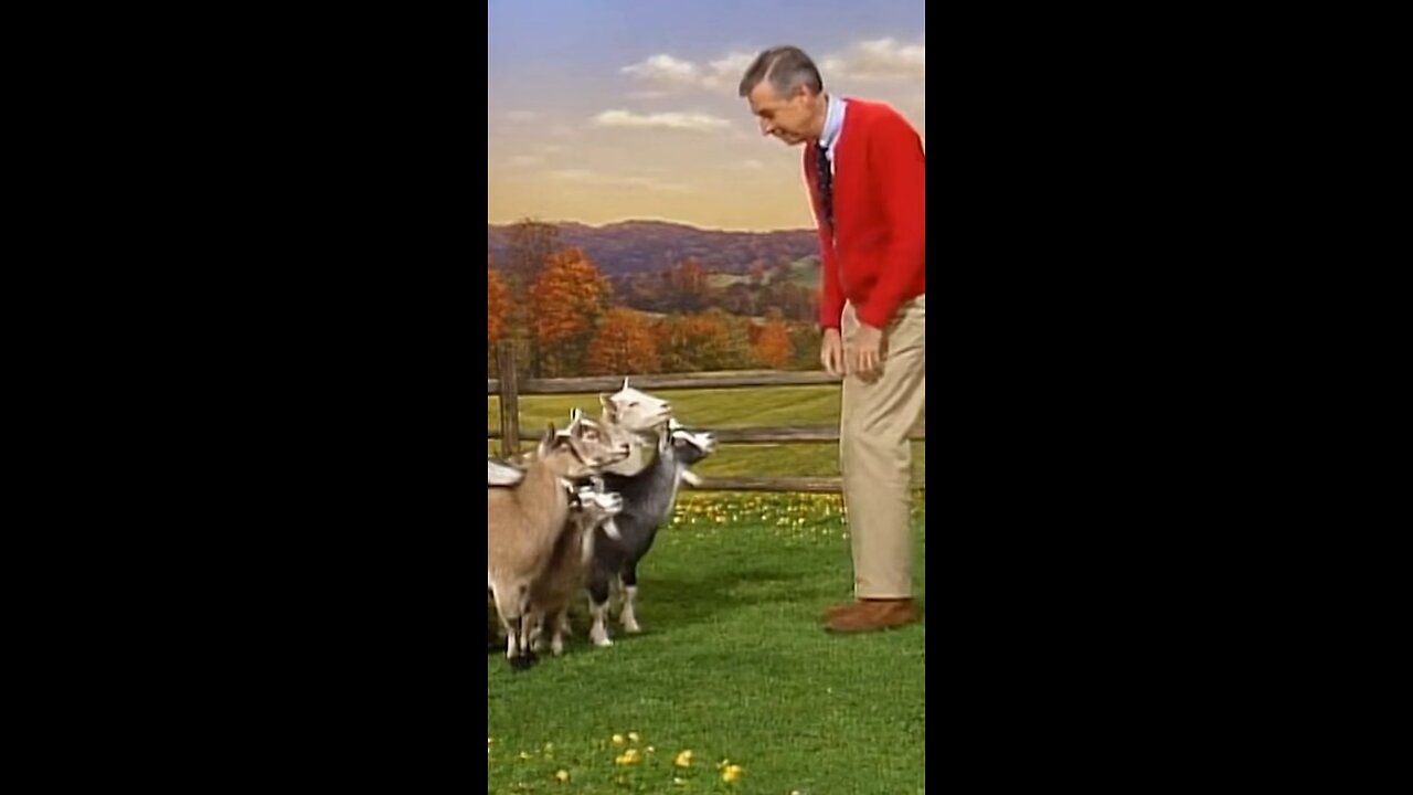Mr. Rogers scares goats
