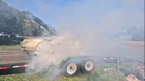Saturn power burn out tire roasting car