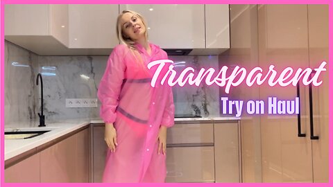Transparent Pink Raincoat | Try On Haul | Sweet & Relax Mood