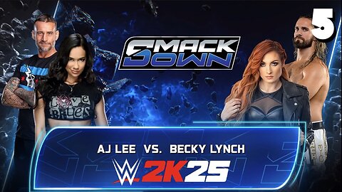 WWE 2K25 Smackdown September 5th 2025 - Match 5: AJ LEE Returns!