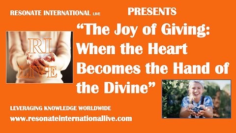 “The Joy of Giving: When the Heart Becomes the Hand of the Divine”