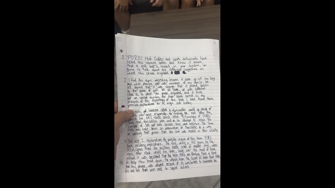 History of the word “FORE”