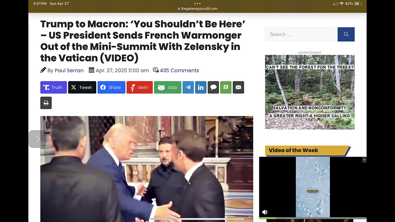 US President Sends French Warmonger Out of the Mini-Summit With Zelensky in the Vatican